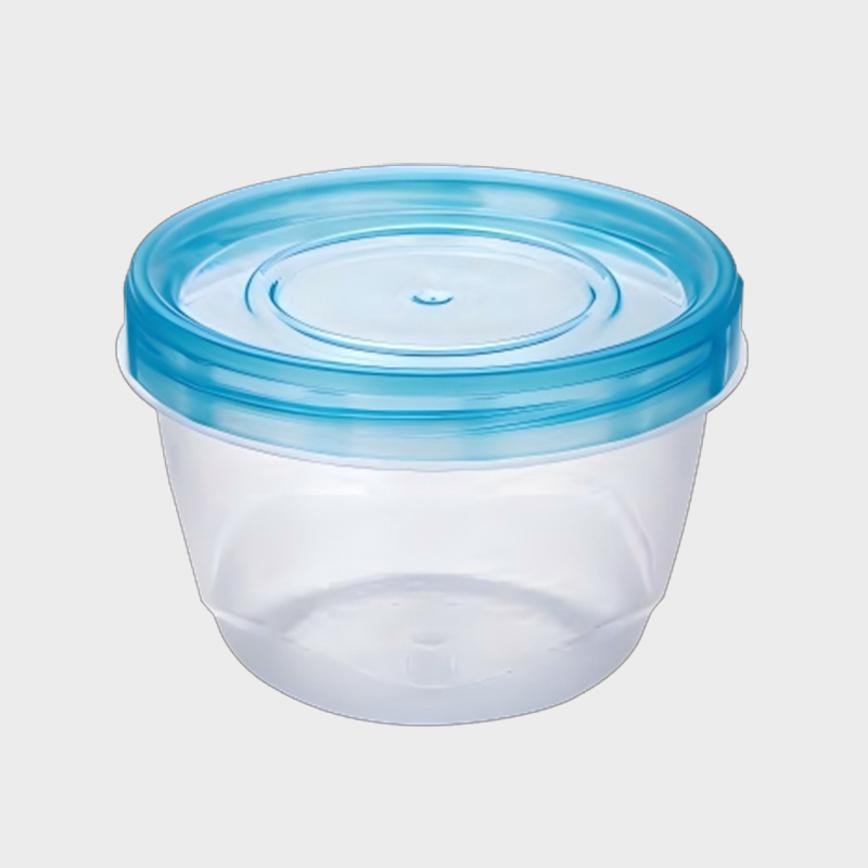Cốc đựng kem PP tròn PFB019 473ml có nắp màu xanh
