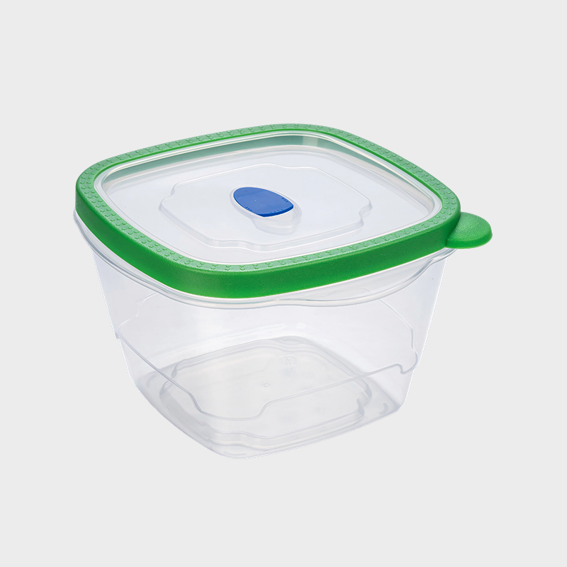 PFB029 Hộp bảo quản thực phẩm PP vuông sâu 1650ml có nắp đậy màu xanh lá cây có lỗ thông hơi